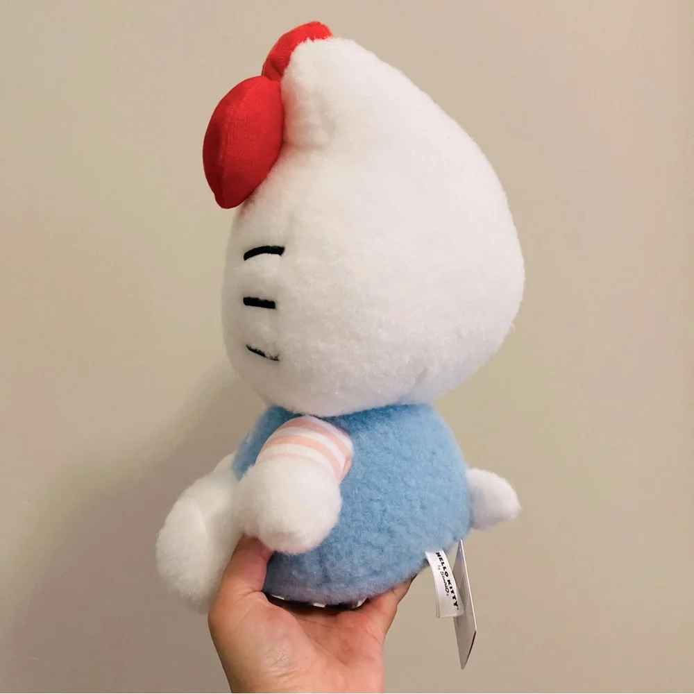 🌹 Sanrio Classic Hello Kitty Blue Big 11” Plush Round 1 Authentic New